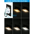thumbnail image 5 of 3 Pack 5CCT 120V LED Step Lights, Dimmable Stair Lights IP65 Waterproof, Aluminum Shell, Anti-Glare, CRI90, Black, 5 of 8