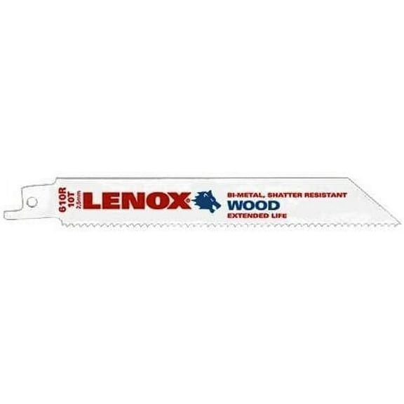 Lenox 6 in. Bi-Metal Reciprocating Saw Blade 10 TPI 1 pk