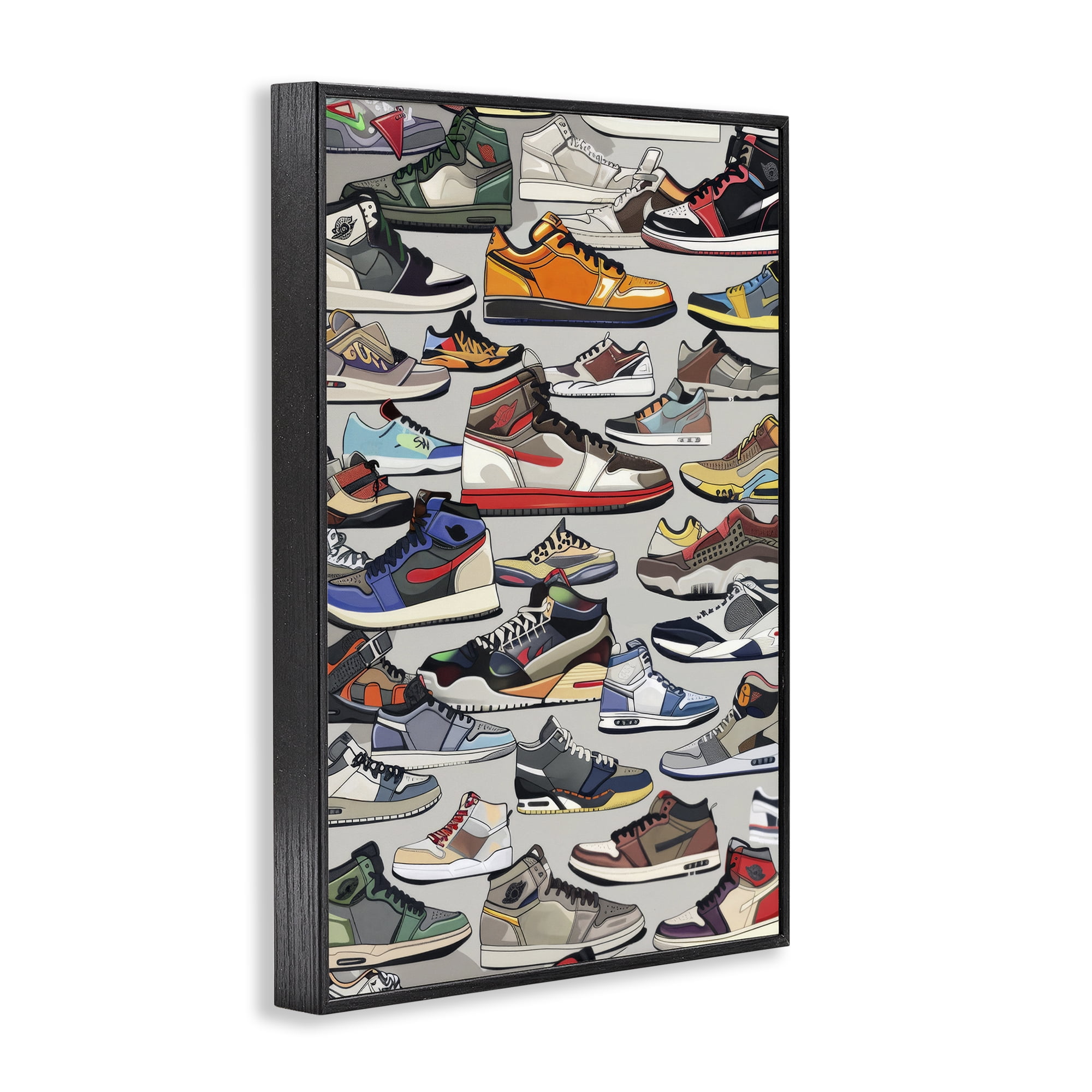 Stupell Industries Shoe Time Urban Styles Black Framed Giclee Art, design by Ray Powers