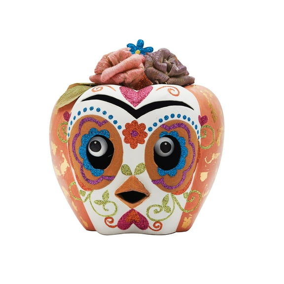 Dia De Muertos Owl Pumpkin Hard Figure Decor Decoration