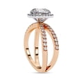thumbnail image 3 of IGI Certified Lab Grown Diamond Engagement Ring | Center 7mm Cushion Cut Split Shank Halo Solitaire Wedding Anniversary Rings For Women 14k Rose Gold | F-G, VS-SI Quality (2.25 Ctw) Ring Size-9.5, 3 of 7