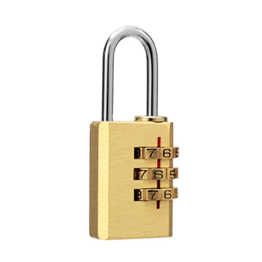 4-Digit Number Padlock Brass Combination Lock Password Lock Password Code Pretty 