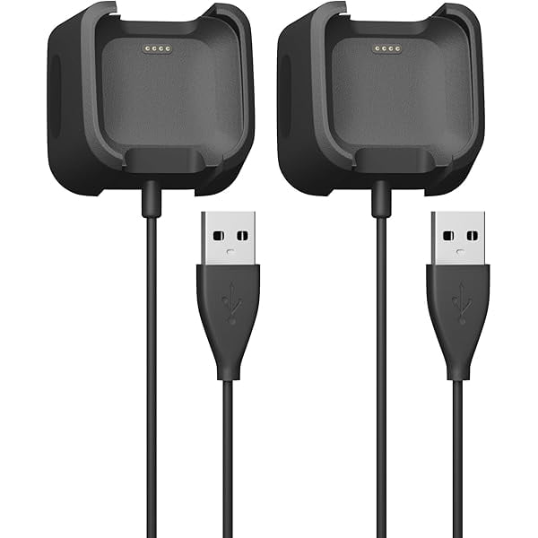 Chenchen Charger for Fitbit Versa 1/ Versa Lite/Versa SE Replacement Charging Dock Cable for Versa, Versa SE, Versa Lite Smart Watch (3.3ft/1m) 2Pack