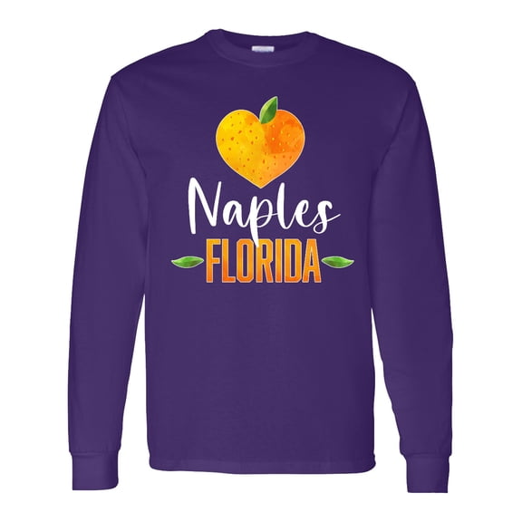 Inktastic Naples Florida Orange in Heart Long Sleeve T-Shirt