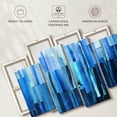 thumbnail image 6 of Elephant Stock Icy Blue Layers Wall Art - Horizontal Multi Panel Canvas - Living Room Wall Decor - Abstract Multi Panel - Blue And Decor - 68" x 42", 6 of 8