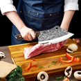 thumbnail image 3 of 2 cuchillos de chef - Cuchillo de acero inoxidable de alto carbono forjado a mano, cuchillo de sacrificio de chef estilo japonés, cuchillo para cortar carne, con mango ergonómico., 3 of 13