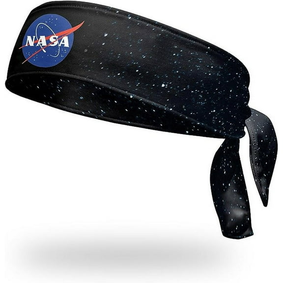 Suddora NASA Ninja Style Tie Headband Sweatband, Black