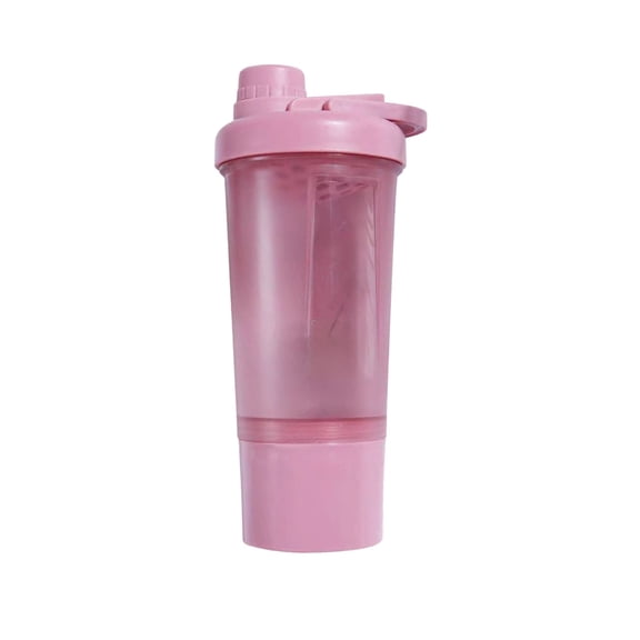 Anckoeil 16.9 fl oz Sports Water Bottle, Leak-Proof Plastic Protein Shaker Bottle with Mixer and Storage Compartment, for Gym & Fitness