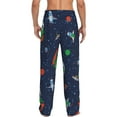 thumbnail image 3 of Daiia Men'S Dinosaur Astronaut Space Surfing Pants,Bottoms Sleep Lounge,Pajama Pants,Pj Bottoms Drawstring And Pockets-Small, 3 of 9