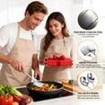 thumbnail image 5 of 4 Pcs Cooking Utensils Set, TAIMASI Stainless Steel Kitchen Utensils, Kitchen Tools Set Include Solid & Slotted Turner Wok Spatula, Serving Spoon, Home Essentials Kitchen Gadgets Accessories, 5 of 7