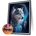 thumbnail image 2 of Pintura de diamante 5D DIY Kit de lobo de taladro redondo completo Artesanía de decoración del hogar (NH3377) Hugtrwg Para estrenar, 2 of 9