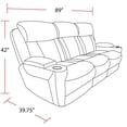 thumbnail image 2 of Pemberly Row Contemporary Fabric Power Console Sofa in Fossil Beige, 2 of 6