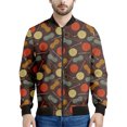 thumbnail image 3 of Chaquetas con estampado 3D de bolas de lana de colores para hombres y niños, sudadera de primavera y otoño, chaqueta bomber informal con cremallera, abrigo, 3 of 5