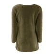 thumbnail image 2 of MRULIC Sweater for women Womens Casual Solid Long Sleeve Jumper Sweaters Blouse Women's Pullover Sweater Army Green + L, 2 of 5