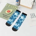 thumbnail image 7 of Fuzoiu Blue Tie Dye Print Adult Socks, Crew Moisture-wicking Socks, Unisex Cushion Crew Socks,Casual Sports Ankle Socks, 7 of 7