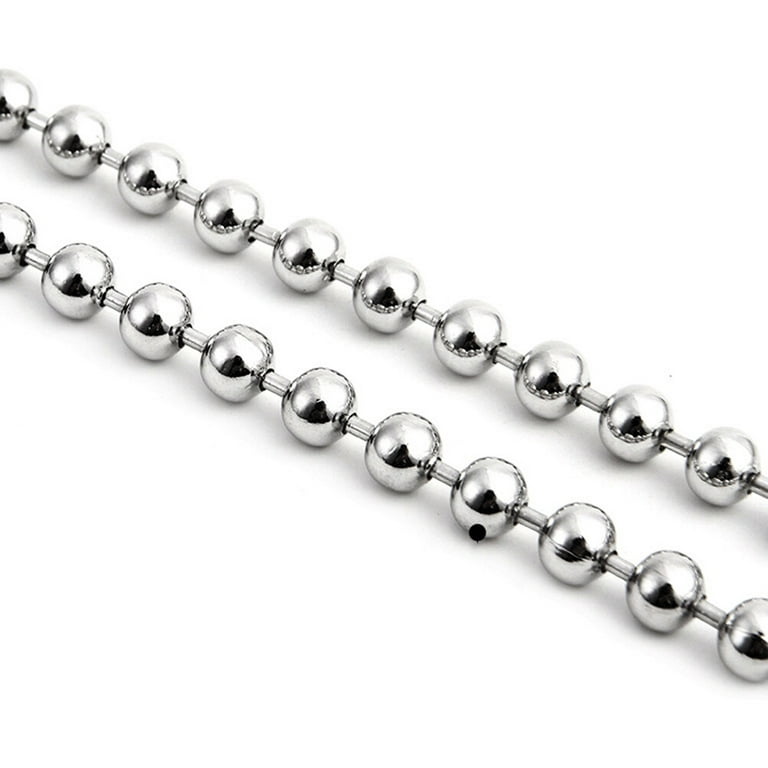 Ball Beads Chain With Connectors Clasps, Metal Beaded Necklace