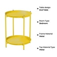 thumbnail image 5 of Grand Patio Indoor & Outdoor Side Table 2-Tier, Weather-Resistant Steel Round End Table for Porch, Poolside, Bedroom, Living Room, Yellow, 5 of 8