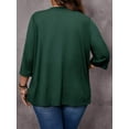 thumbnail image 3 of Cuteduck Women's Plus Size Cardigan 3/4 Sleeve Casual Open Front Light Cardigan 1X-4X, 3 of 10