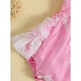 thumbnail image 6 of Infant Baby Girl Summer Romper, Sleeveless Backless Butterfly Embroidery Lace Bodysuit, 6 of 8