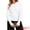 White, variant on DARING DIVA Cable Knit Long Sleeve Crew Neck Pullover Outfits S White