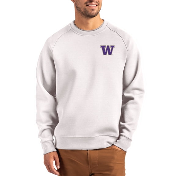 Men's Cutter & Buck Gray Washington Huskies Roam Recycled Pullover