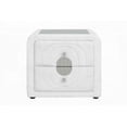 thumbnail image 6 of Shelyn White Teddy Sherpa Chrome Glass Top Nightstand, 6 of 9