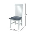 thumbnail image 7 of International Concepts Solid Wood Dining Side Chair in White and Gray (Set of 2), 7 of 7