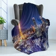 thumbnail image 4 of City Soft Flannel Fleece Throw Blanket, Vibrant Illustration of Tokyo Japan at Night Busy Life Business District, Cozy Plush for Indoor and Outdoor Use, 50" x 60", Multicolor, by Ambesonne, 4 of 5