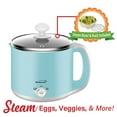 thumbnail image 5 of Brentwood Stainless Steel 1.9 Quart Electric Hot Pot Cooker and Food Steamer in Blue, 5 of 7