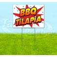 thumbnail image 1 of Wbg Bbq Tilapia (18" x 24") Yard Sign, Includes Metal Step Stake, 1 of 6