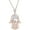 Rose, variant on 14K White Gold Finish Round Cut White Diamond 925 Sterling Silver Middle East Hamsa Hand Pendant Necklace for Women