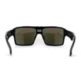 thumbnail image 4 of Mens Color Mirror Flat Top Mobster Rectangle Racer Sunglasses Shiny Black Orange Mirror, 4 of 4