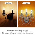 thumbnail image 4 of 10 Pcs Candle Drip Sleeves 30 Mm X 100 Mm White Plastic Candle Covers Tubes For Chandelier Wall Lights -SJL, 4 of 5