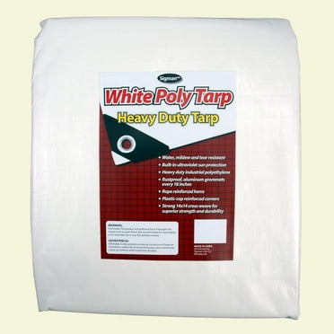 Sigman 8' x 10' White Heavy Duty Tarp