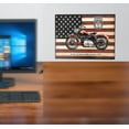 thumbnail image 3 of Creative Motion Sign with Motor Cycle, Route 66, on top of US Flag.  Wall Accent, Product size:  12 x 15.75x0.7, 2 pcs pack, Best Buy!!!!!, 3 of 4