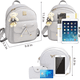 thumbnail image 3 of Conjunto De Mochila Y Bolsas Modernas Para Mujer, 3 Piezas Gris Malubero simple, lindo y femenino, 3 of 3