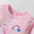 thumbnail image 5 of Girls Outfits Clothes Set Pink Unicorn Cotton jumper Tops Leggings 2 Piece Clothing Set Age 3-4T, 5 of 8