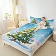 thumbnail image 4 of Homewish Green Xmas Tree 4pcs Bed Sheets for Female Men Adults,Merry Christmas King Sheets,Happy New Year Super Cozy Sheet Set,Microfiber Bedroom Decor, 4 of 7