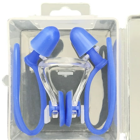 

Qinghai 1 Set Swimming Earplug Ergonomics Symmetrical High Elasticity Anti-choking Silicone Swimming Nose Clip Ear Plugs Set Diving Use
