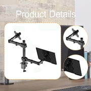 LeeQinersw Adjustable Monitor Arm with Laptop Tray Stable Laptop Mount Stand for Laptop B