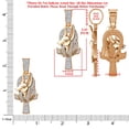 thumbnail image 3 of Real Genuine Diamond Egyptian Ankh Cross Anubis Death God Pharaoh Charm Pendant, 3 of 5