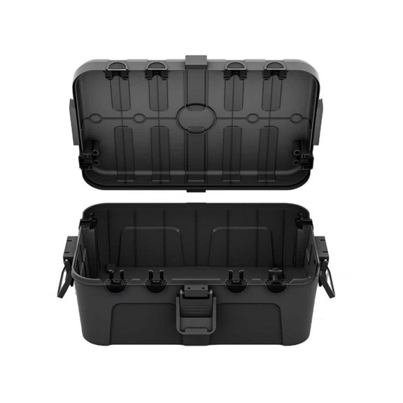 Afoxsos Large Outdoor Electrical Box 12.5 x 8.5 x 5 Polypropylene Black 6-Gang IP54 Weatherproof Extension Cord Cover