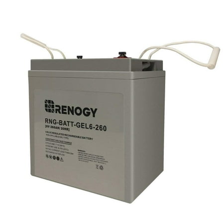 - Renogy Deep Cycle Pure GEL Battery 6 Volt 260Ah