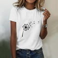 thumbnail image 2 of Women's T Shirts Short Sleeve Simple Printing Comfortable Round Neck Summer Casual T-shirt Tops, 2 of 4