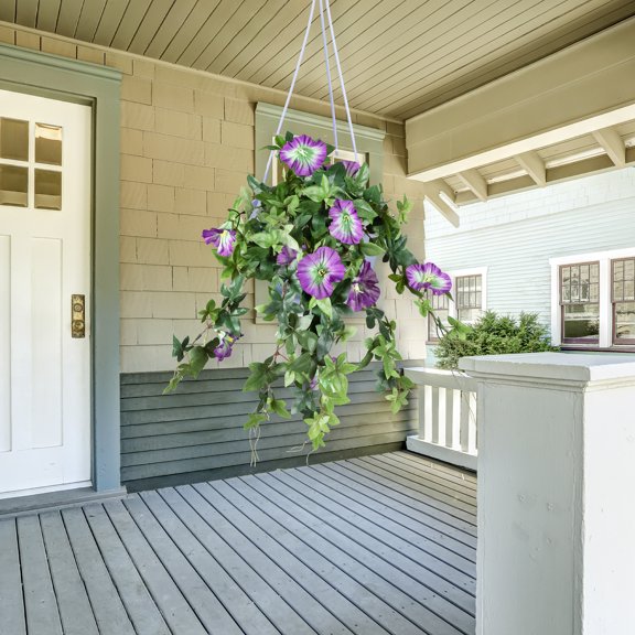 Allstate Petunia Artificial Floral Bush Spray - 20" - Purple
