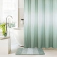 thumbnail image 1 of Ensembles de Rideaux de Douche pour Salle de Bain avec Tapis, Rideau de Douche Vert Ombré avec Crochets 72 x 72 Pouces, Tissu Imperméable, 1 of 5