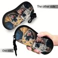 thumbnail image 3 of Dog Duo Pattern Glasses Case Neoprene Lightweight Soft Shell  Padded Protection  Zip Closure  Portable Travel Accessory, 3 of 12