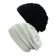 thumbnail image 1 of Bonnet Tricoté pour Femmes (2 PACK), Noir/blanc Argenté, 1 of 1