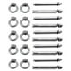 thumbnail image 1 of 10 Piezas de Pernos de Anclaje de Acero Inoxidable Estilo Crudo M6 x 82 mm, Plata, 1 of 8