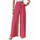 thumbnail image 3 of Pantalones de Salón de Pierna para Mujer, Cintura Alta, Ajustables, con Nudo de Lazo, Holgados. Rojo XL, 3 of 9